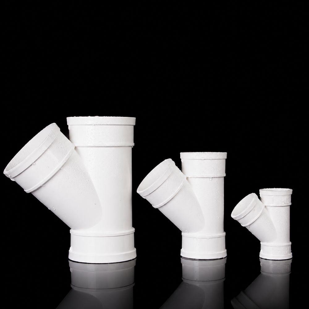 Y-Shaped 3-Way Drainage Pipe Fittings White Drain Pipe Joint  Pipeline Accessories