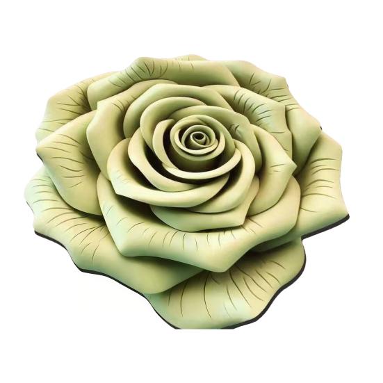 3D-Rosen-Fußmatte Saugfähiger Floral-Badezimmerteppich mit rutschfester Rückseite Realistischer Blumen-Dekorations-Teppich für Schlafzimmer Wohnzimmer Eingang