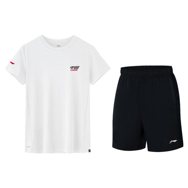 Li Ning Casual Sportswear Men s Crew Neck Moderate ATSS799-1+AKST633-1 3XL