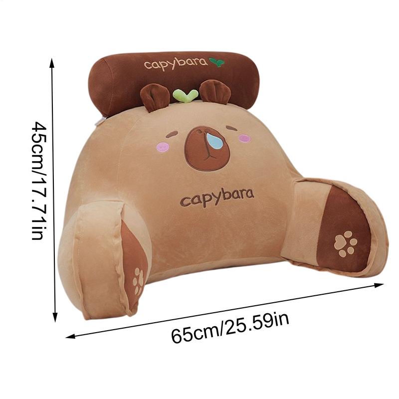 Cartoon Bedside Soft Animal Capybara Pillow Backrest Sofa Cushion Triangle Pillow On The Bed Gifts for Couch Living Room Kids