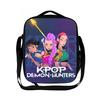 Borsa termica per il pranzo del gruppo di caccia alle streghe Kpop borsa a tracolla per ragazzo scuola elementare borsa a tracolla con cartoni animati borsa da picnic portatile KTB