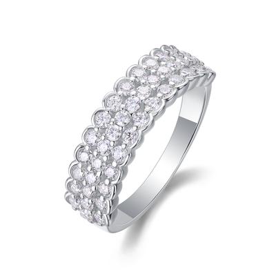 S925 Silver Shihua Ring Moissanite Ring