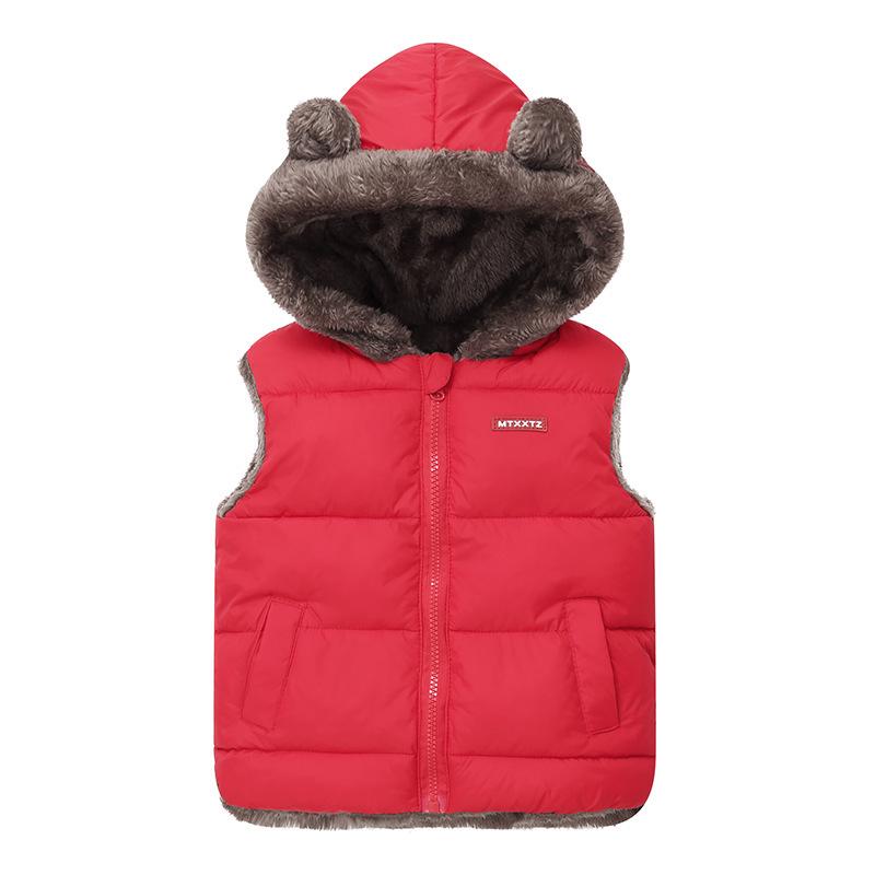 Gilet Imbottito in Cotone con Cappuccio per Bambini, Autunno/Inverno 2026 Unisex Caldo con Interno in Pile per Bambini.
