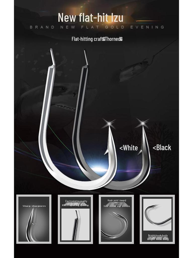 Hand-Tied Black Barbed Leader Line with Double Hooks for Carp and Bream Fishing