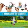 Solar Stake Rain Gauge Precise Butterfly Decor LED Rain Measure Gauge With Iron Stand Weatherproof Rain Water Meter for Garden