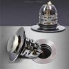 Push-Type Sink Plug with Deodorizing Bounce Core - Wash Basin Drainer & Stopper Accessories