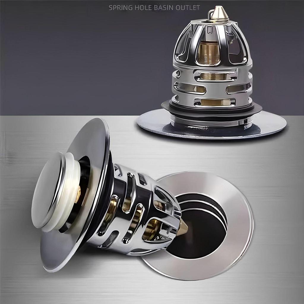 Push-Type Sink Plug with Deodorizing Bounce Core - Wash Basin Drainer & Stopper Accessories