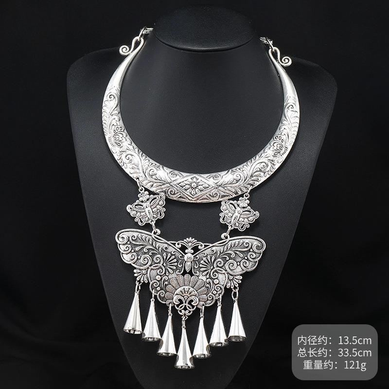 A few collars handmade features Dong Miao silver necklace retro dance performance Guizhou Miao accessories women