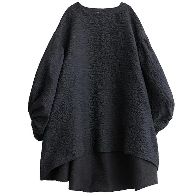 Xitao V-hals Batwing Sleeve Irregular Dress HQQ2389