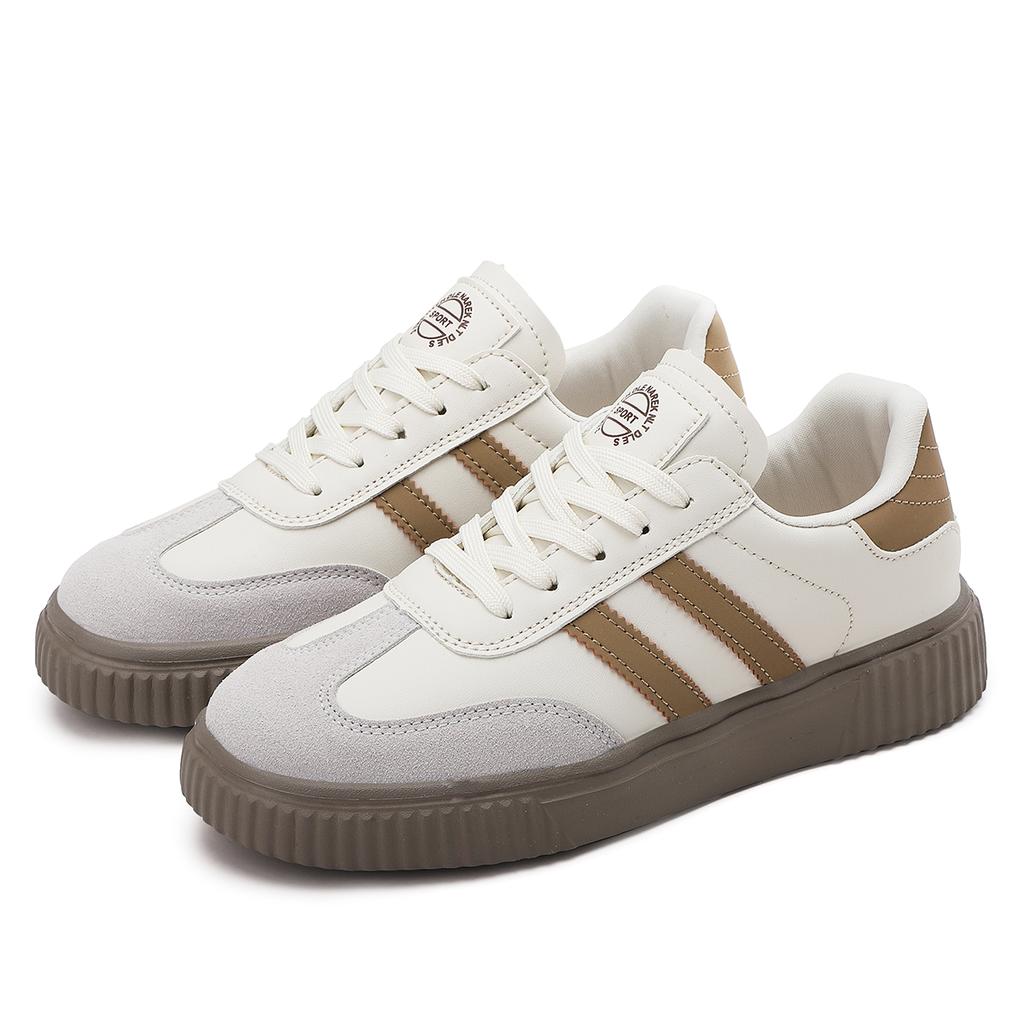 Scarpe da ginnastica Scarpe sportive da donna Scarpe da ginnastica bianche casual robuste per ragazze Scarpe con plateau da passeggio