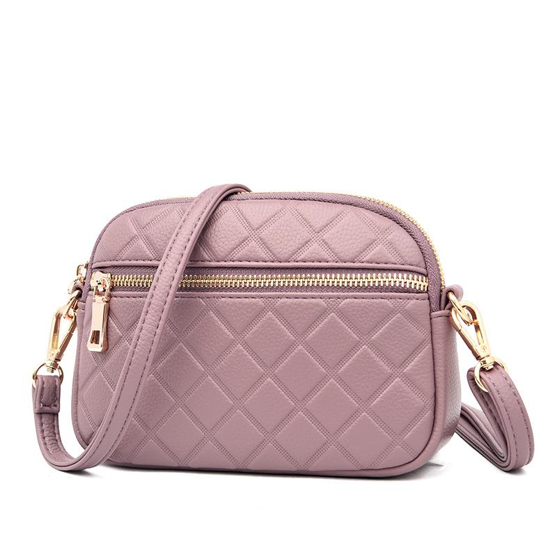 

Mini small bag bag women s 2025 new small fragrance style diamond lattice women s bag summer mobile phone bag clutch bag women s crossbody bag фиолетовый