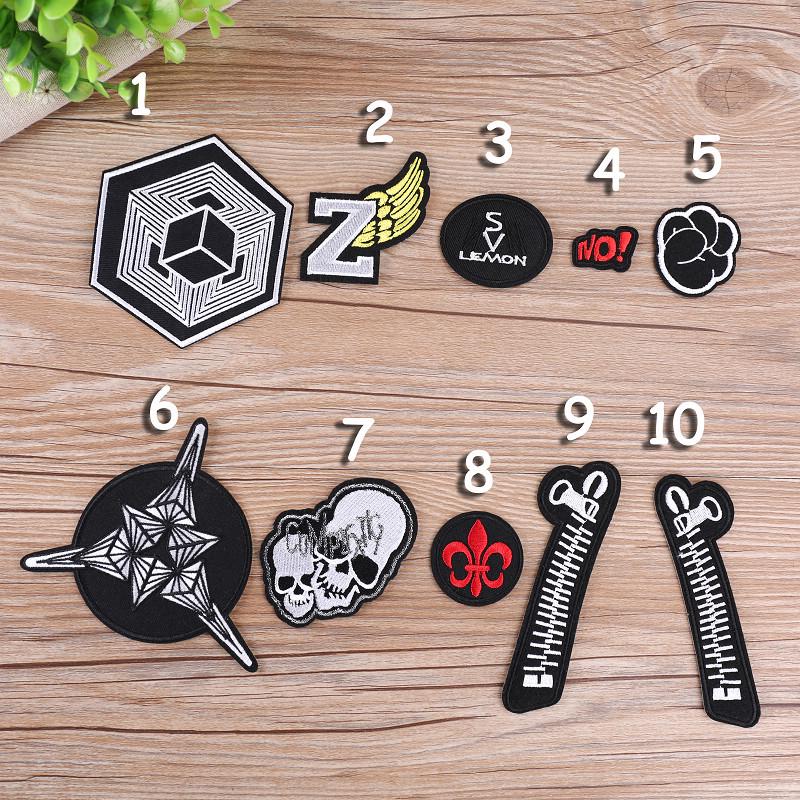 Trendy British Style Embroidered Flower Iron-on Cloth Patch for Streetwear & Clothing Repair