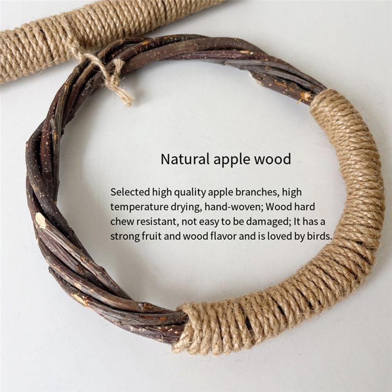 Practical-Bird Swing Set Swing Hanging Natural Cage Accessories Bird With Suction Cup Bird Standing