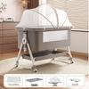 Verstellbares faltbares tragbares Babybett - Wiegenbett für Neugeborene mit Steckfunktion