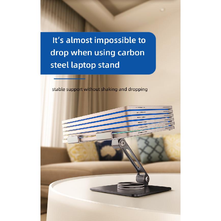 Meewoo Tablet Stand 360°Rotate for Foldable iPad Stand Height Adjustable Tablet Holder for 4-12.9in