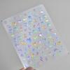 5D Love White English Letter Silver Jelly Nail Art Sticker Line Geometric Pattern Shape Romantic Delicate Manicure Decals