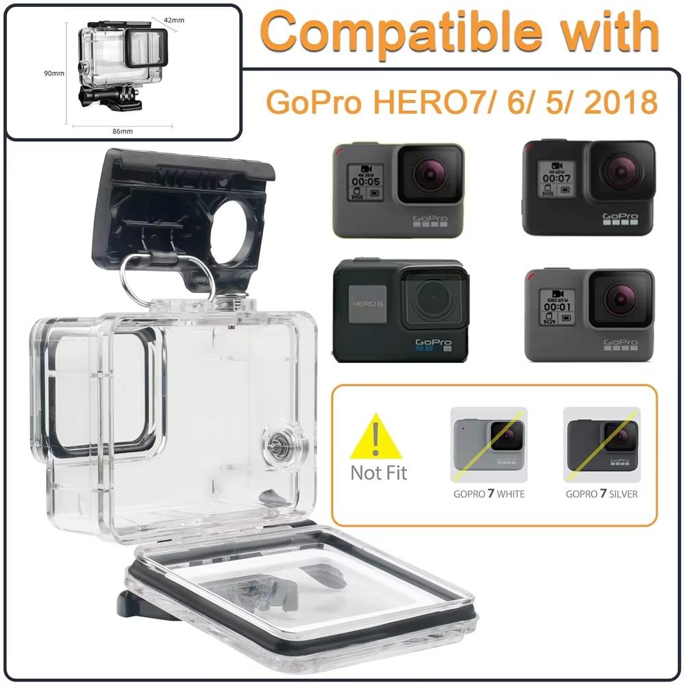 Hero 5/6/7 Waterproof Case 45m Underwater Protective Housing Diving Case For GoPro Hero 7 6 5 Black Action Camera Accessories