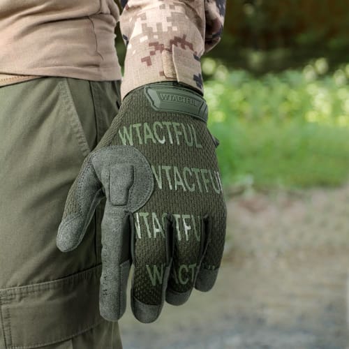 WTACTFUL Airsoft Tactical Gloves, Motorcycle Gloves, Full Finger, Green, Size L, for Survival Games, Bicycles, Cycling, Mountaineering, Commuting, Fis
