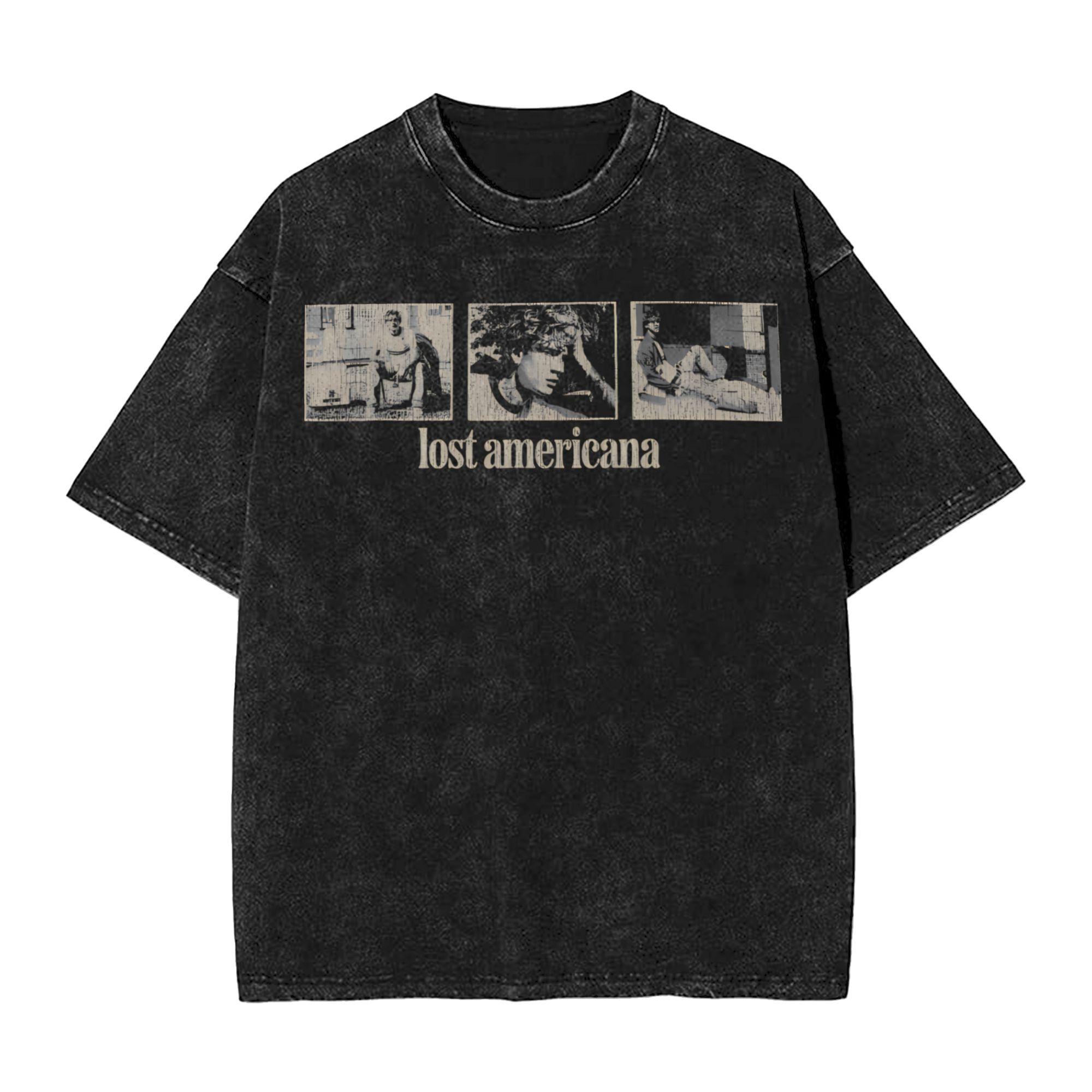 MGK Lost Americana Photos T Shirt Harajuku T-Shirts Short-Sleeved Y2K Classic Tshirt Beach Casual Oversize Tees S