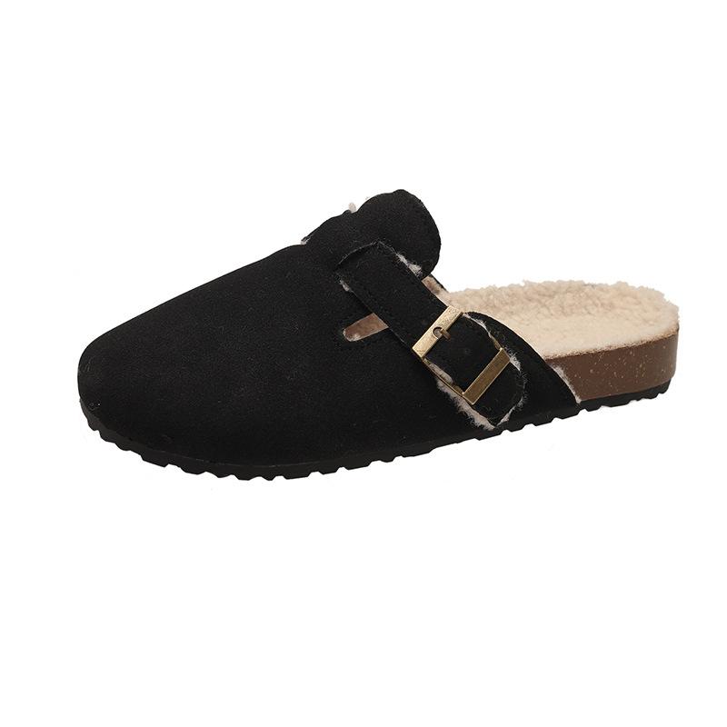 Thick-bottomed bag head slippers women's 2024 new retro fashion temperament comfortable casual drag students outdoor lazy drag tide