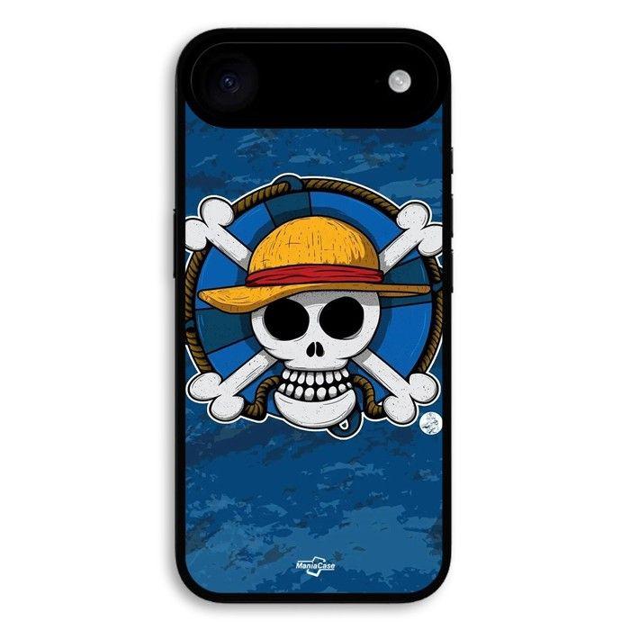 Hülle Für iPhone 17 Air One piece Totenkopf Logo Hintergrund blau Manga Anime blau