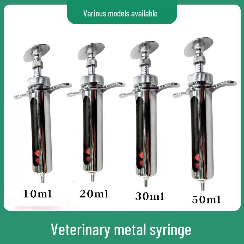 Stainless Steel Veterinary Vaccine Syringe for Pigs, Cattle, Sheep