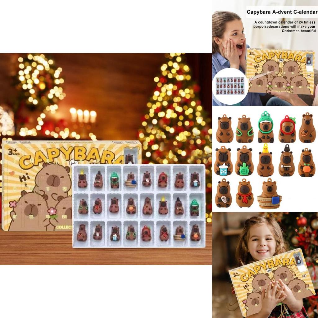 Capybara Decorative Pvc Figurine Collectible Blind Box Set For Home And Playroom Decor