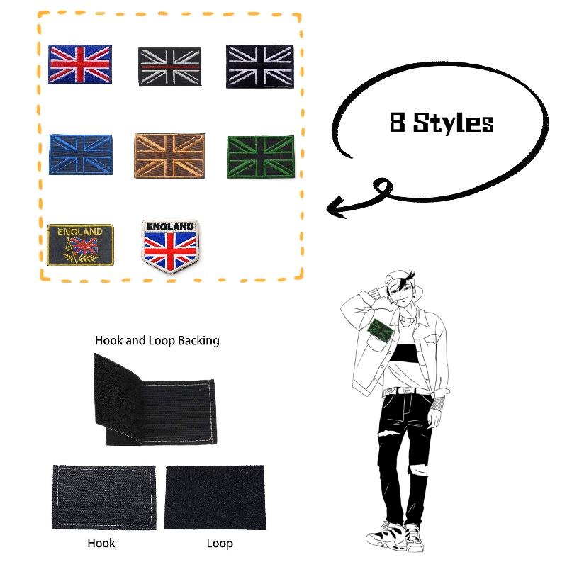 Unique And Stylish Embroidered Patch British Flag Design 8*5cm Size