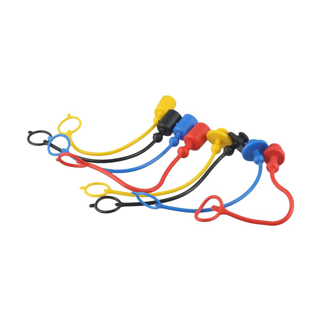 4 Pairs Hydraulic Quick Coupler Male Dust Cap Female Plug Cover PVC Rubber Protection For PARKER6600 AEROQUIP5600