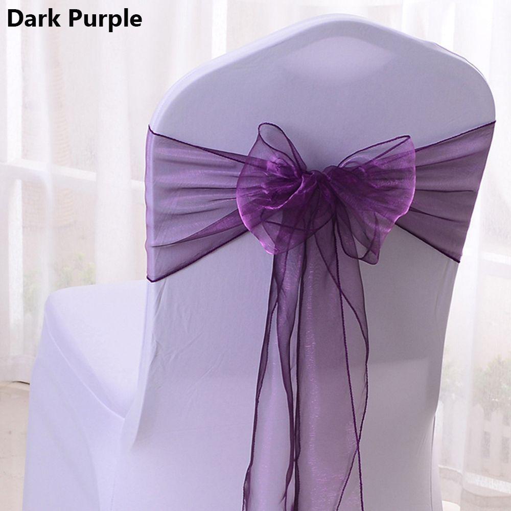 Seat Cover Tie Ribbon Chair Bows Sashes Events Banquets Wedding Reception Supplies Chair Back Decor