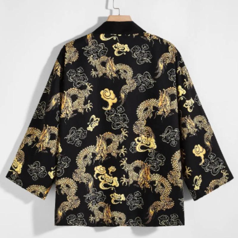 Harajuku Kimono Streetwear moda samuraj Cosplay japońska męska męska kimono Yukata tradycyjna szata