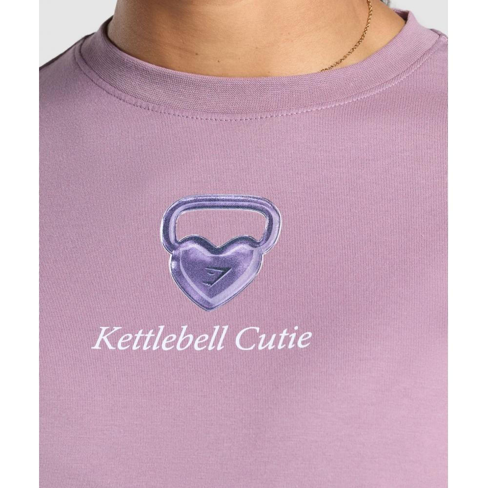 Gymshark KeTTlebell CuTie Oversized T shirT sofT Purple B2b2p Pbzs