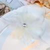 Forest Style Organza Feather Flower Embellishments for DIY Hair Clips & Brooches