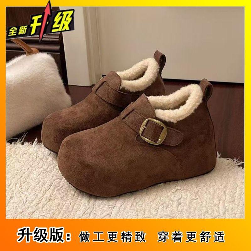Хлопковые туфли Birkenstock женские сезон Интернет-знаменитость взрыв Удобные велюровые теплые женские хлопковые туфли 40
