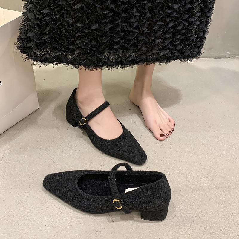Fashion Women's Sandals Spring Shoes New Popular Luxury Square Toe Ballet Dance Shoes Women's Fashionable Luxury Shoes Zapatos Mujer