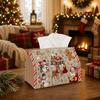 1pc Vintage Nostalgic Holiday Tissue Box - Santa Claus Gingerbread Man Napkin Storage Box, Suitable for Rolls/Facial Tissues/Single Sheets, Available 