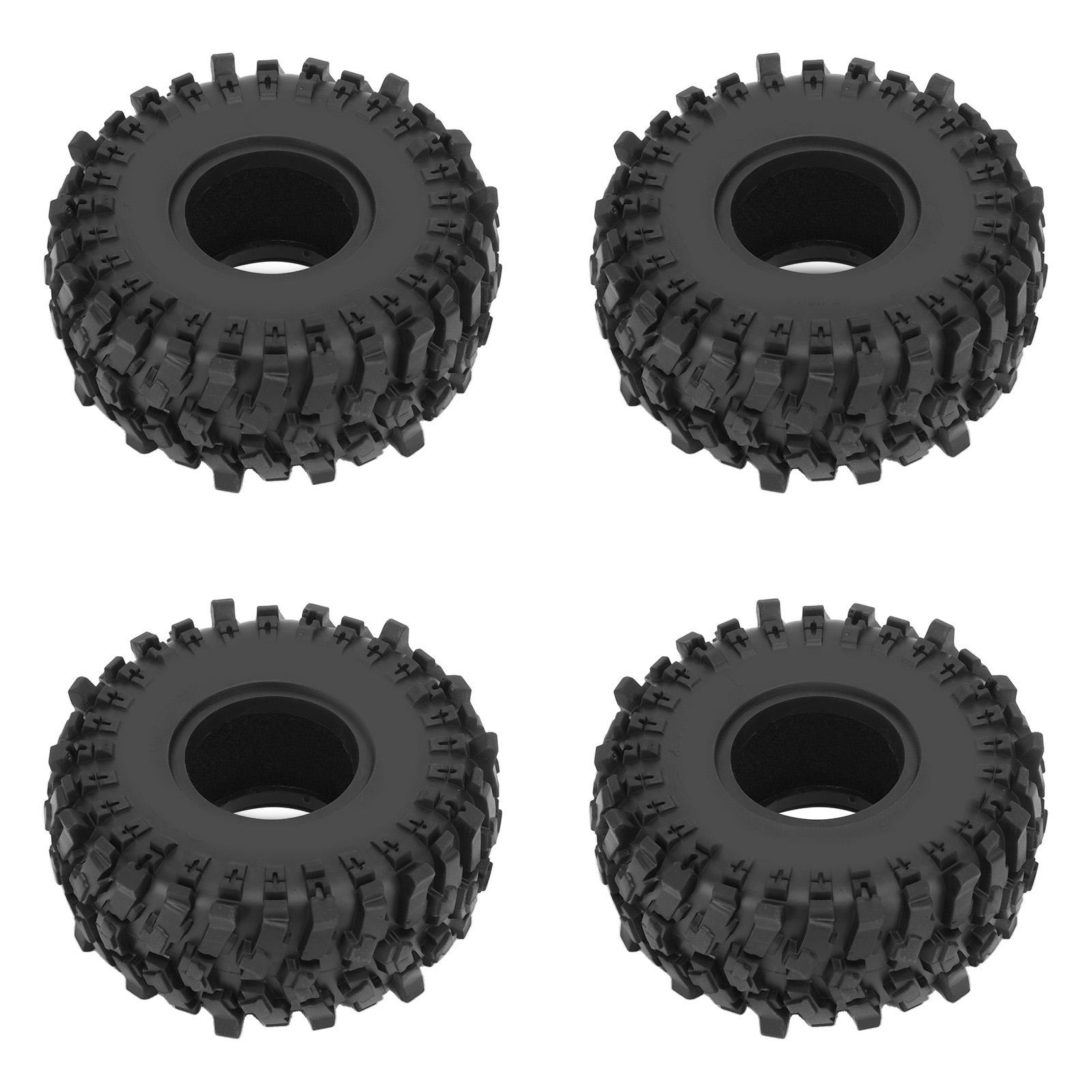 

4Pcs 1.9 Inch RC Crawler Tires Rubber Tires with Foam Insert for 1/10 RC Crawler Car SCX10 Black