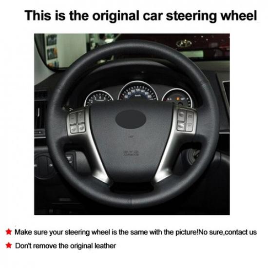 Hand Sewing Wrap Car Steering Wheel Cover For Hyundai VeraCruz IX55 2007- 2012