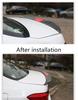 Universal Adjustable Car Rear Trunk Spoiler Lip Roof Tail Wing Glossy Black+ Red