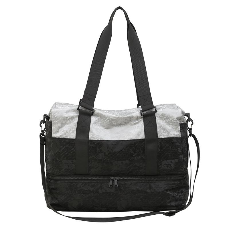 Portable lightweight travel bag, men's and women's large-capacity luggage bag, short trip, independent shoe compartment, storage bag, fitness bag.