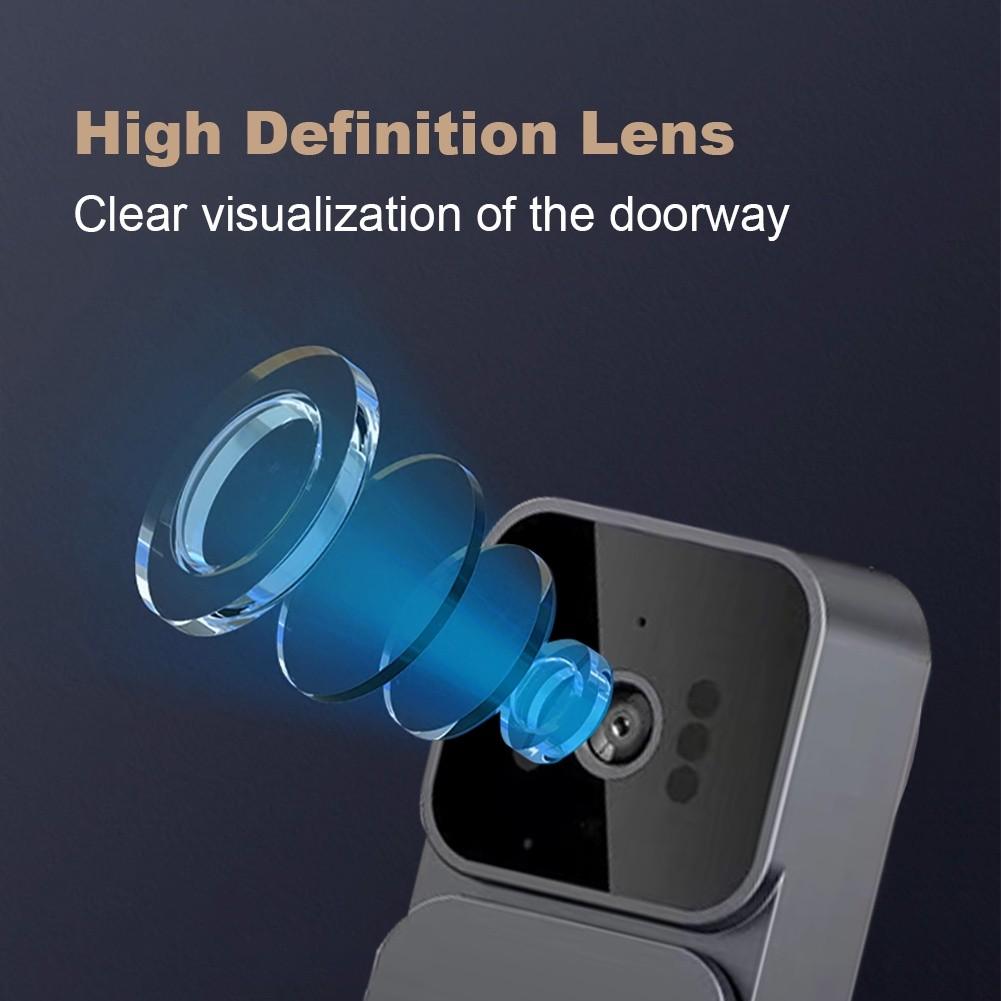 4.3 Inches IPS Screen Wireless Doorbell Household Intercom Video Camera Night Version Two-Way Speaking Video Door Ring