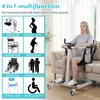 Portable Car Patient Lift Aid Transport Chair W/Adjustable Height & Width Patient Transfer Aid with Wheels for Elderly & Disable
