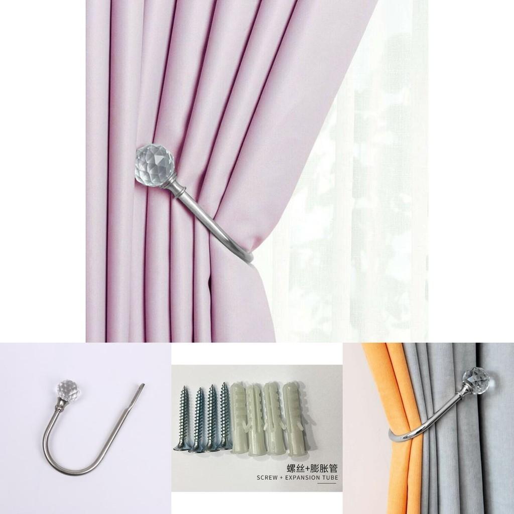 Sostegni per tende in metallo con decorazioni in cristallo Installazione facile