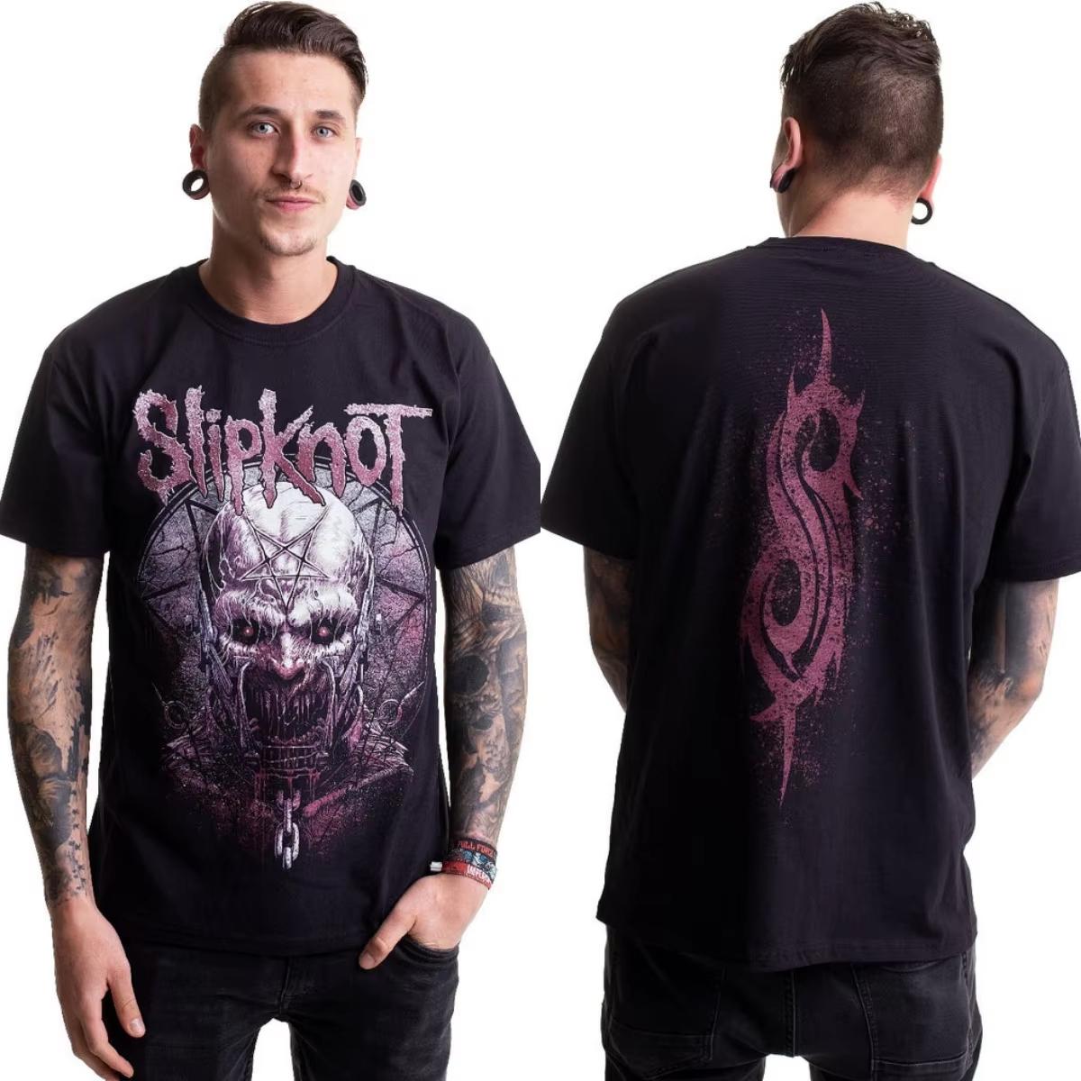 2026 Summer Slipknot Graphic Unisex Short Sleeve Luxury Casual Vintage Fashion Men and Women T-Shirt 4XL