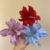1 Pair Women Hair Clips Large Flower Decor Side Hair Pins No Hair Damage Hairpins Non-fade Hair Accessory