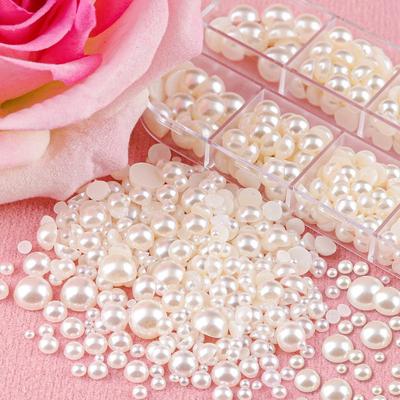 Kändis Halvrund PärlNagelDekoration - Hög Glans, Blandade Storlekar för DIY-Accessoarer