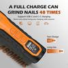 Electric Dog Nail Grinder 5-Speed Quiet Dog Nail Trimmer with LED Light Adjustable Safety Guard Rechargeable Cordless for Small To Large Dogs & Cats