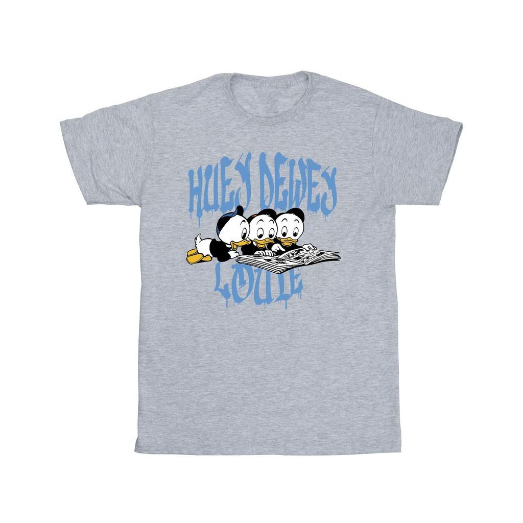 Disney Girls Huey Dewey Louie Reading T-Shirt
