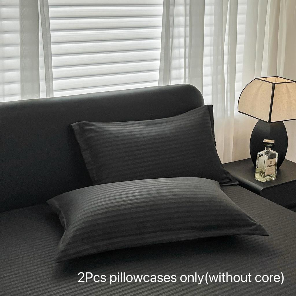 100% Polyester Embossed Pillowcase Decorative Cushion Cover Envelope Style Gray Solid Color Home  Pillow Case 48X74cm,2pcs Pack