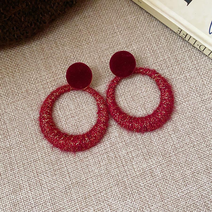 Silberne Nadel Tropfenöl Rote Perlen Ohrstecker - Eleganter & Vielseitiger Schmuck für Damen